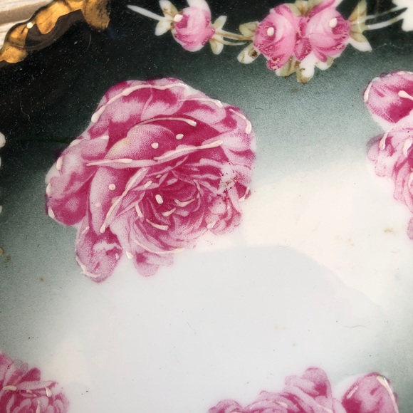 Antique Victorian porcelain hand painted rose dish - Picture 7 of 10